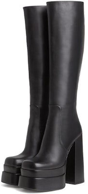 (Women) Versace Leather Platform Knee High Boots 'Black' 1003876-DVT2P_1B00V Lookbook (Women) Versace Leather Platform Knee High Boots 'Black' 1003876-DVT2P_1B00V