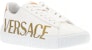 (W) Versace Kulit Platform Rendah 'Putih Emas' 1004184-1A06574_2W110