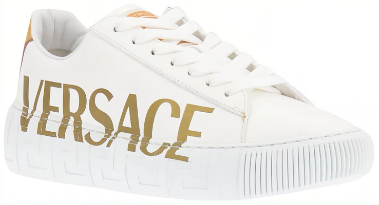 (W) Versace Kulit Platform Rendah 'Putih Emas' 1004184-1A06574_2W110 Lookbook (W) Versace Kulit Platform Rendah 'Putih Emas' 1004184-1A06574_2W110