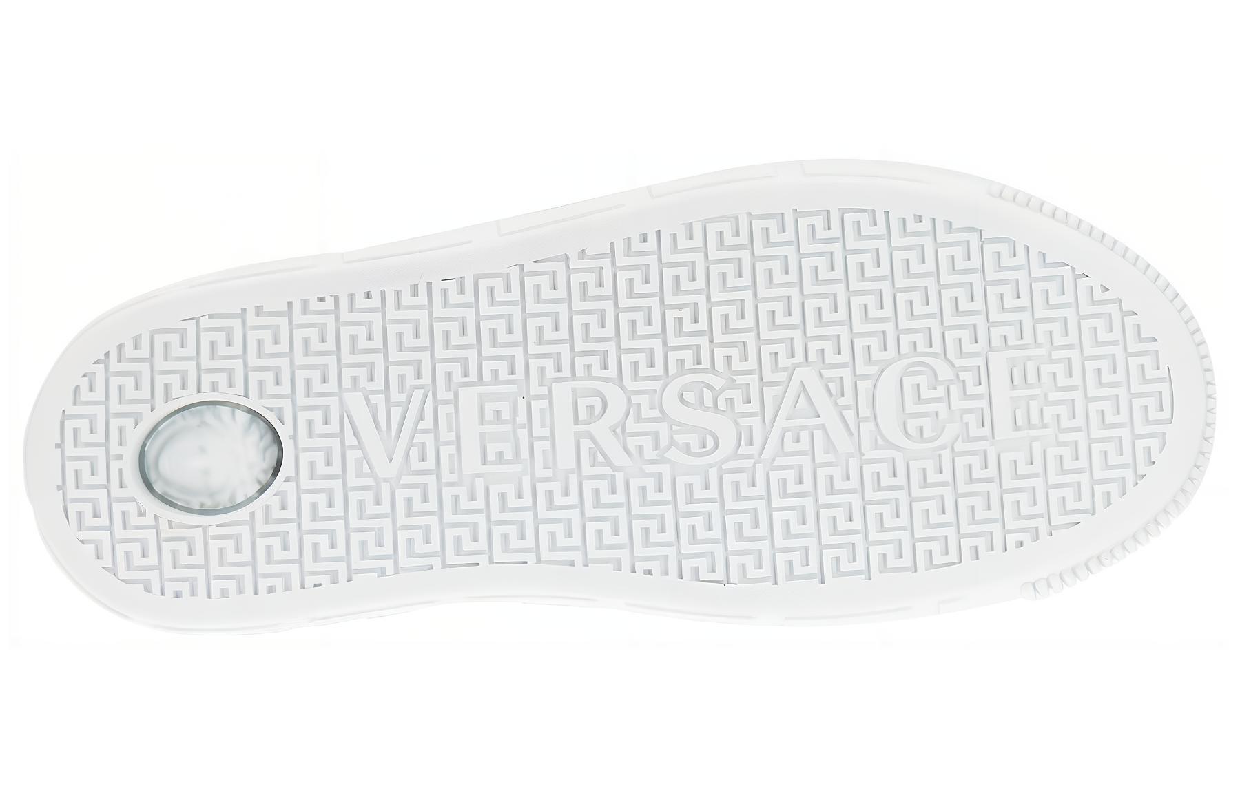 Purchase (W) Versace Kulit Platform Rendah 'Putih Emas' 1004184-1A06574_2W110
