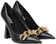 Lookbook (W) Versace Leren Puntneus Chain-Detail Blokhak ''Zwart'' 1003733-DVT2P_1B00V