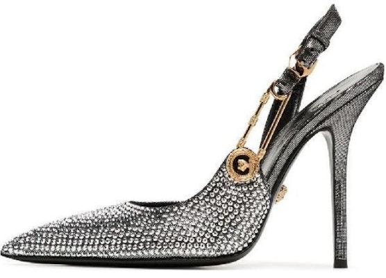 (W) Versace Slingback Stiletto Kulit Hujung Runcing 'Perak' DST561P-1A02768_1E01V Buy (W) Versace Slingback Stiletto Kulit Hujung Runcing 'Perak' DST561P-1A02768_1E01V