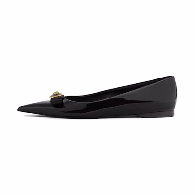 (W) Versace Leather Pointed Toe Slip-On 'Black'
