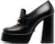 Buy (W) Versace Kulit Slip-On Hujung Bulat Hitam 'Tumit Blok' 1010175-DVT2P_1B00V