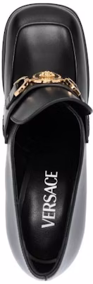 (W) Versace Slip-On Kulit Hitam 'Block Heel' Ujung Bundar 1010175-DVT2P_1B00V Lookbook (W) Versace Slip-On Kulit Hitam 'Block Heel' Ujung Bundar 1010175-DVT2P_1B00V