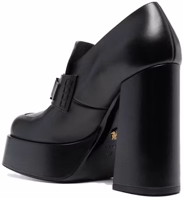 (W) Versace Slip-On Kulit Hitam 'Block Heel' Ujung Bundar 1010175-DVT2P_1B00V Shop (W) Versace Slip-On Kulit Hitam 'Block Heel' Ujung Bundar 1010175-DVT2P_1B00V