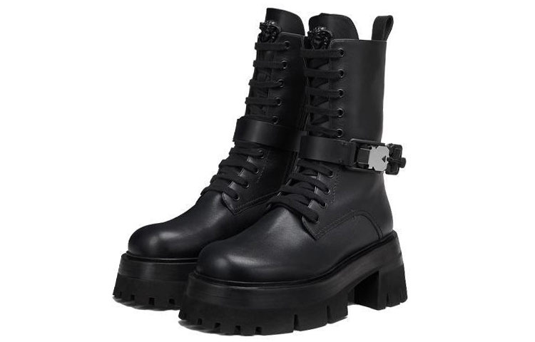 Shop (W) Bota Versace Leonidas 'Negra' 1000822-1A00633_1B00P