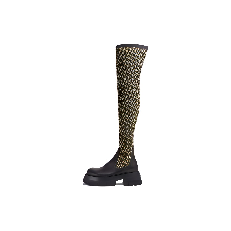 (Women) Versace Leonidas High Top 'Black' 1002055-1A01533_5B150