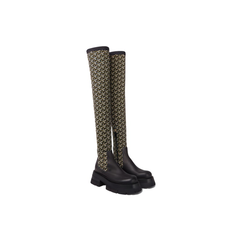 Lookbook (W) Versace Leonidas High Top 'Negro' 1002055-1A01533_5B150