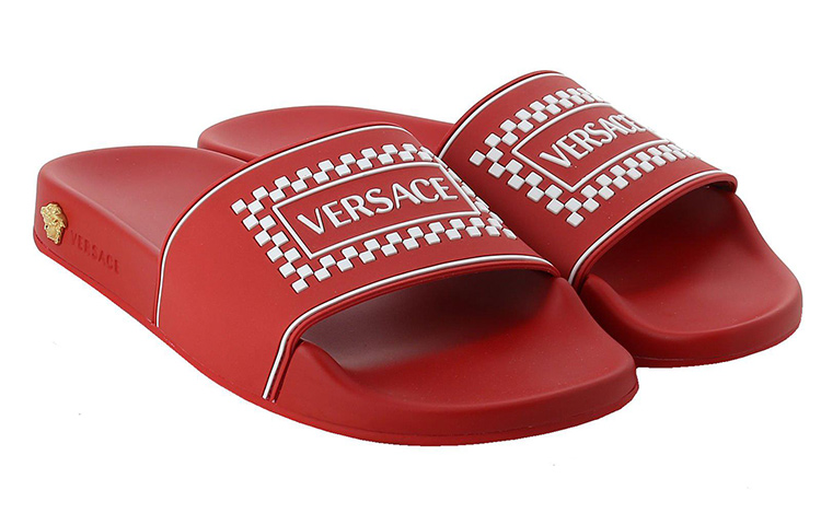 (W) Versace Logo Flat 'Fashion Slide Red' 圖 2