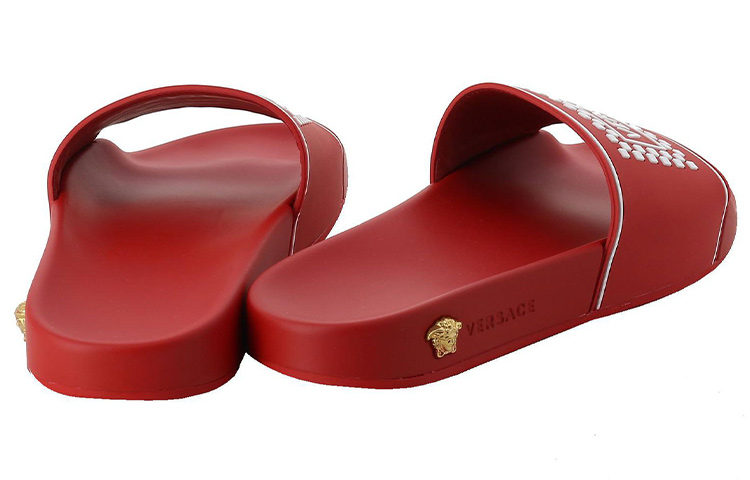 (W) Versace Logo Flat 'Fashion Slide Red' 圖 4