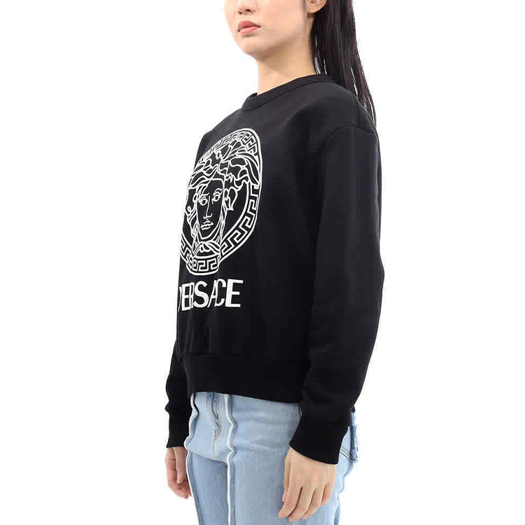 (Women) VERSACE Logo Print Crewneck Long Sleeve Sweatshirt Women’s Black. 1004132-1A01174-1B000 圖 5