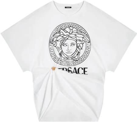 (W) ヴェルサーチ ロゴプリント クルーネック ショートスリーブ Tシャツ SS22 ホワイト 1004163-1A00769-2W020 Order (W) ヴェルサーチ ロゴプリント クルーネック ショートスリーブ Tシャツ SS22 ホワイト 1004163-1A00769-2W020