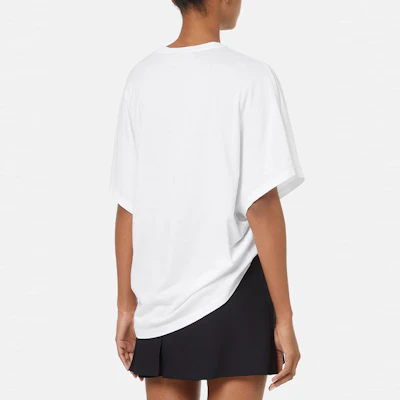 (W) ヴェルサーチ ロゴプリント クルーネック ショートスリーブ Tシャツ SS22 ホワイト 1004163-1A00769-2W020 Purchase (W) ヴェルサーチ ロゴプリント クルーネック ショートスリーブ Tシャツ SS22 ホワイト 1004163-1A00769-2W020