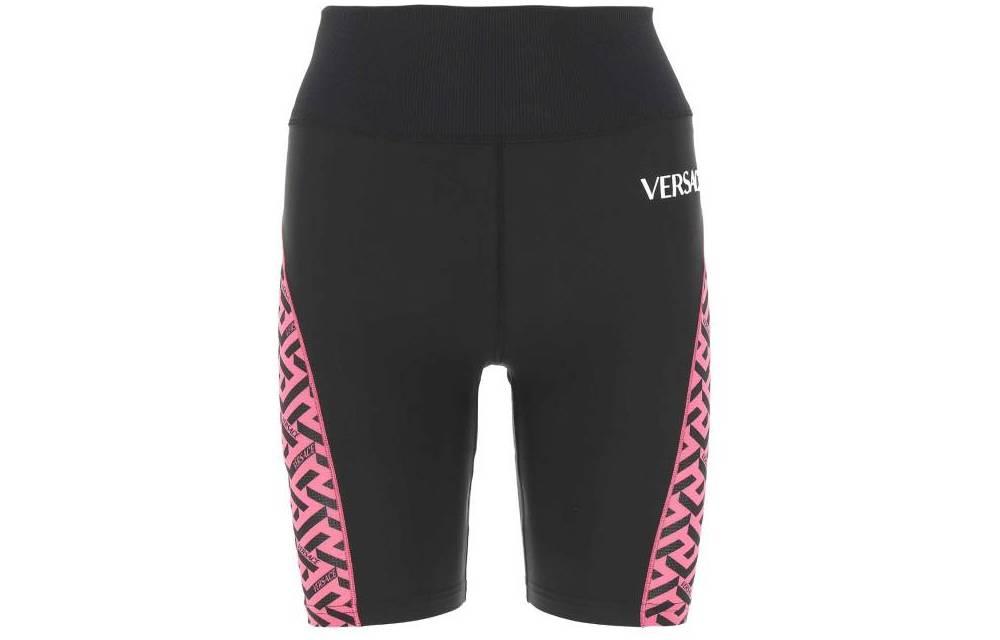 Order (W) ヴェルサーチ ロゴプリント ハイウエスト スリムフィット カジュアルショーツ レディース 1002082-1A01621-5P540
