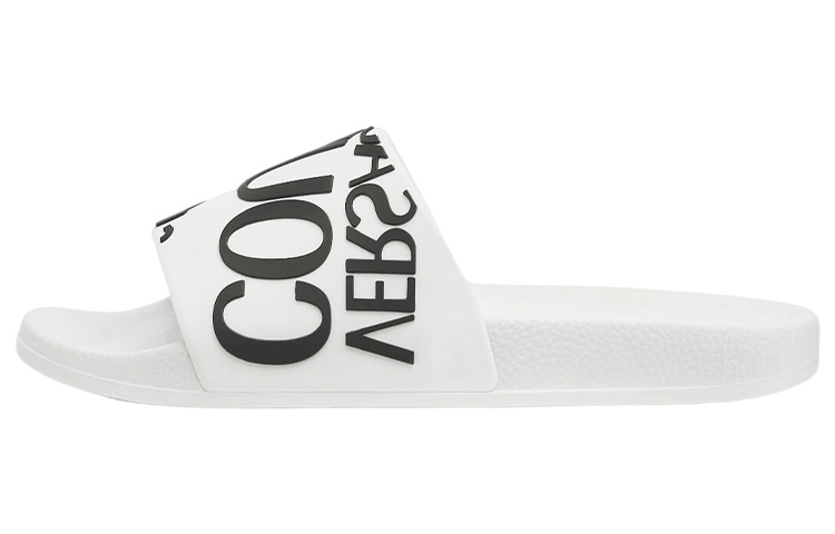 (W) Versace Logo Rubber Slide 'White'