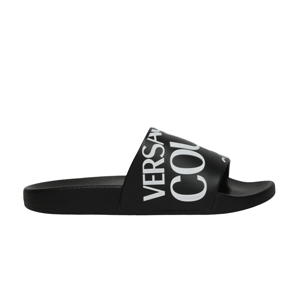 (Women) Versace Logo Slide 'Black White' 72VA3SQ1-71352-899