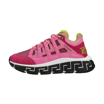 (W) Versace Low Top 'Pink Polyester Lace-Up Non-Slip'