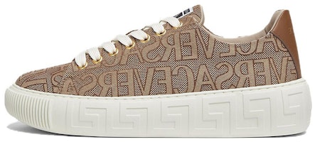 (Women) Versace Low Top Lace-Up 'White Brown' 1004184-1A07977_2N24V (Women) Versace Low Top Lace-Up 'White Brown' 1004184-1A07977_2N24V