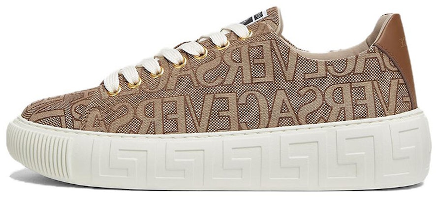 (Women) Versace Low Top Lace-Up 'White Brown' 1004184-1A07977_2N24V Buy (Women) Versace Low Top Lace-Up 'White Brown' 1004184-1A07977_2N24V