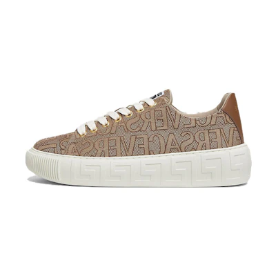 (W) Versace Low Top Lace-Up 'White Brown'
