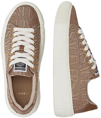 (Women) Versace Low Top Lace-Up 'White Brown' 1004184-1A07977_2N24V Purchase (Women) Versace Low Top Lace-Up 'White Brown' 1004184-1A07977_2N24V