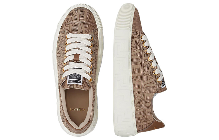 Purchase (W) Versace Low Top Schnürschuhe ''Weiß Braun'' 1004184-1A07977_2N24V