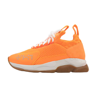 (W) Versace Low-Top Sneaker 'Orange Fashion Tie Round Toe'