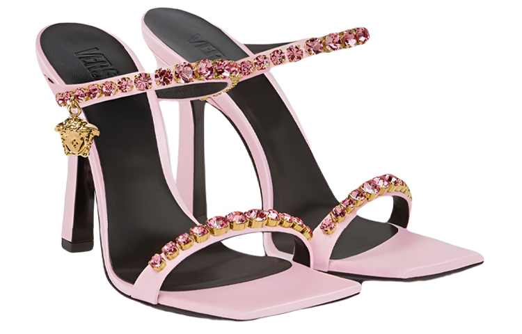 (W) Versace Medusa 'Pink Rhinestone Mule' 圖 2