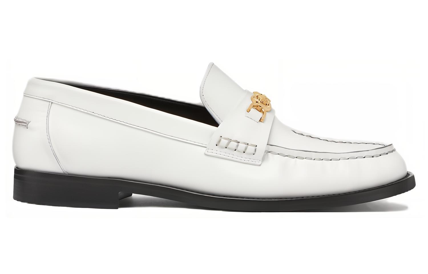 (W) Versace Medusa 'White Leather Round Toe Loafers' 圖 2