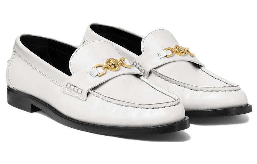 (W) Versace Medusa 'White Leather Round Toe Loafers' 圖 3