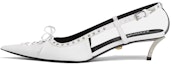 Buy (W) Versace Medusa 'Zapatos de Tacón Blanco con Encaje y Tachuelas en Punta' 1007727-1A06446_1W00P