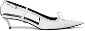 Order (W) Escarpins Pointu Versace Medusa ''Blanc à Lacets et Clous'' 1007727-1A06446_1W00P