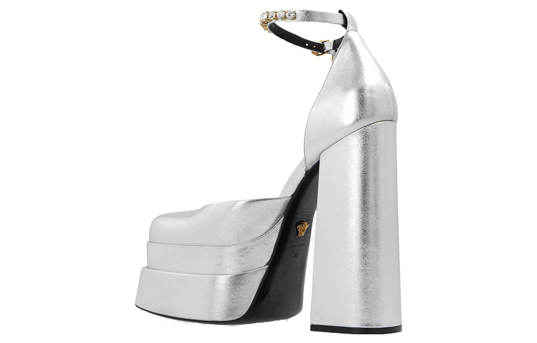 Shop (Women) Versace Medusa Aevitas Platform 'Silver' 1002005-1A04280_1E01V