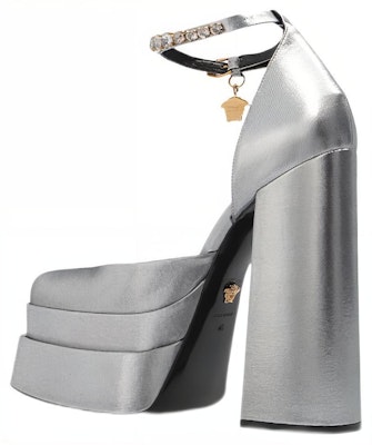 (Women) Versace Medusa Aevitas Platform Pumps 'Grey Satin' 1002005-1A04204_1E42V Purchase (Women) Versace Medusa Aevitas Platform Pumps 'Grey Satin' 1002005-1A04204_1E42V