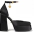 Order (W) Versace Medusa Aevitas Kasut Tumit Tinggi Platform Hitam Emas 1007718-DRA67_1B00V