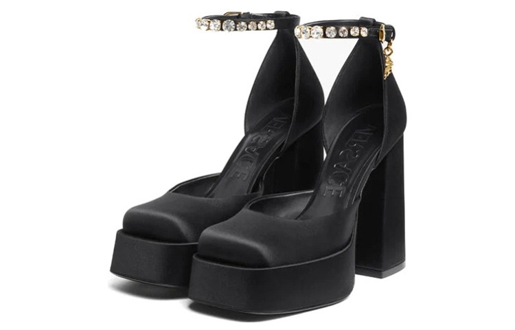 Lookbook (W) 베르사체 메두사 아에비타스 플랫폼 펌프스 (블랙/골드) 1007718-DRA67_1B00V