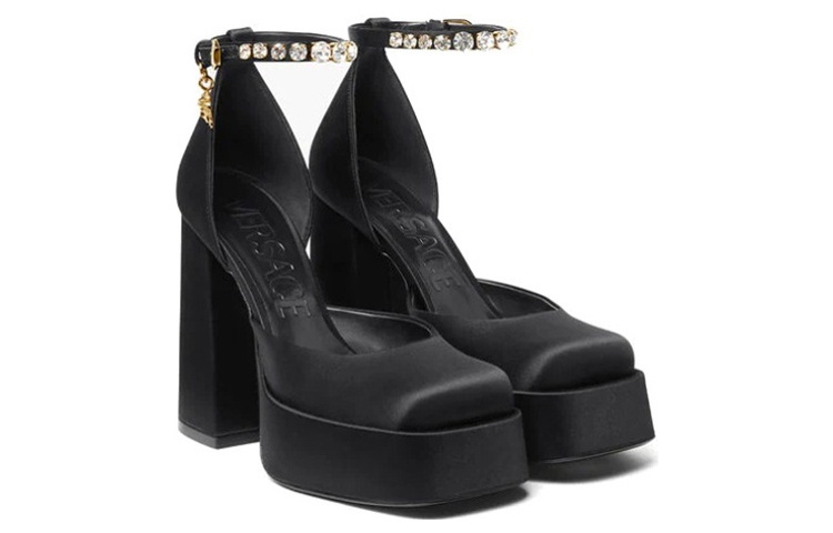 Shop (W) 베르사체 메두사 아에비타스 플랫폼 펌프스 (블랙/골드) 1007718-DRA67_1B00V