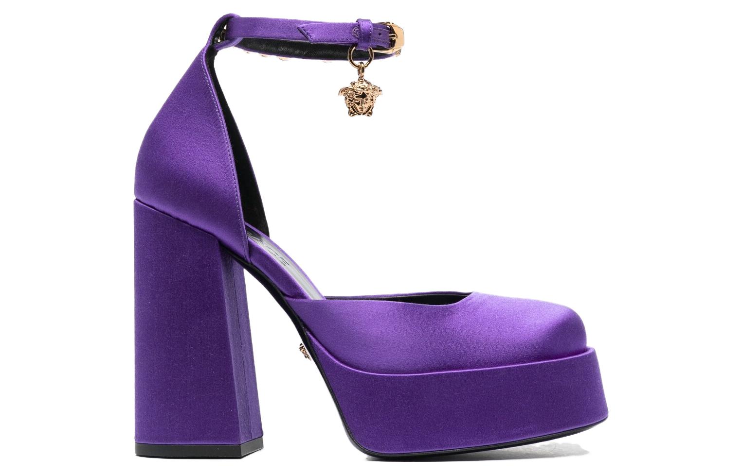 (W) Versace Medusa Aevitas Satin Pumps Purple 圖 2