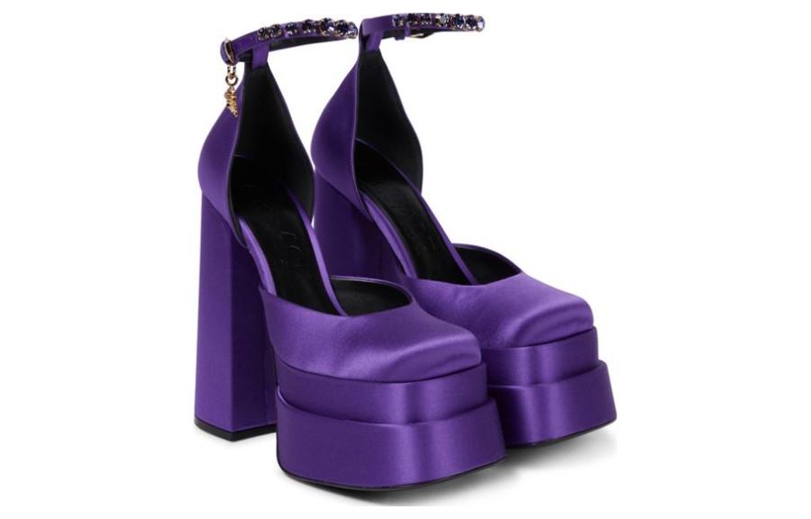 (W) Versace Medusa Aevitas Satin Pumps Purple 圖 3
