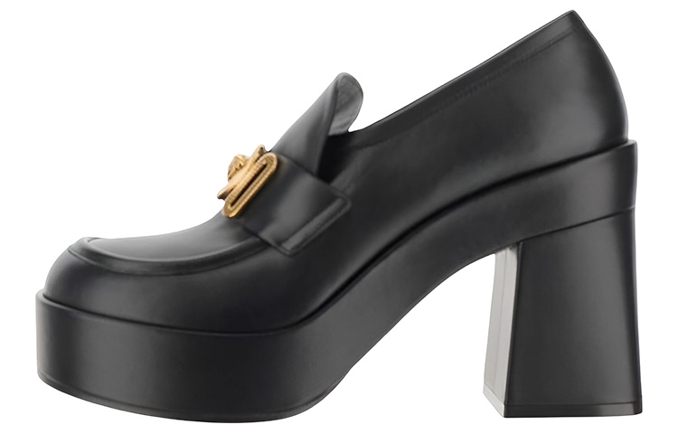 (Women) Versace Medusa Biggie 75mm Platform Loafers Black Leather 1005850-DVT2P1_B00V