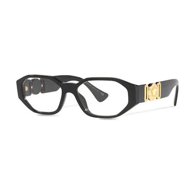 (Women) VERSACE Medusa Biggie Irregular Acetate Optical Glasses Women Black O3320U-OGB154_ONUL