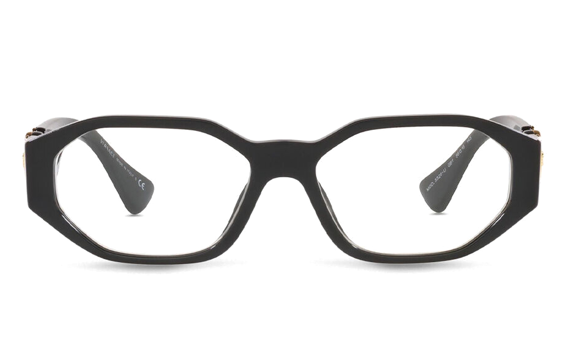 Lookbook (W) 베르사체 메두사 빅기 불규칙 아세테이트 안경 여성용 블랙 O3320U-OGB154_ONUL