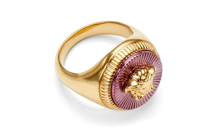(Women) Versace Medusa Biggie Metal Ring Gold/Purple  Fashion Accessory. 1011600-1A00635_4JJM0 圖 2