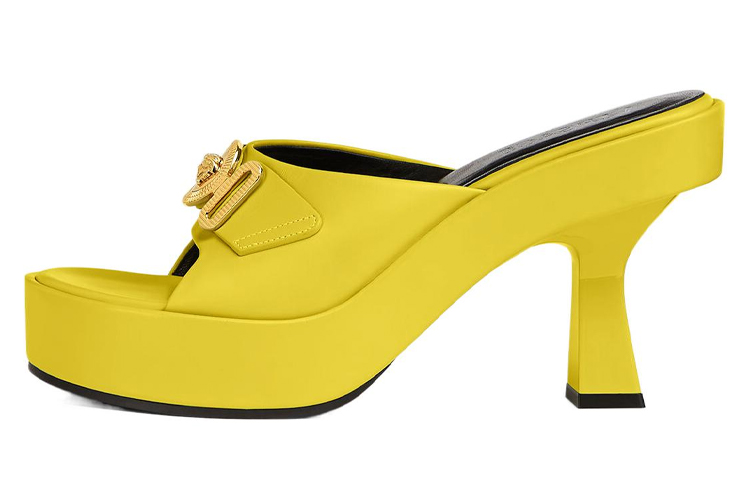 (W) Versace Medusa Biggie Mules 'Yellow'