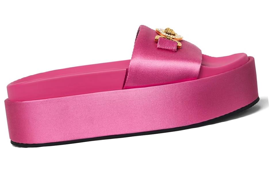 Lookbook (W) Versace Medusa Biggie Satin Platform 'Pink' Sepatu Wanita 1007854-1A00619_1PK4V