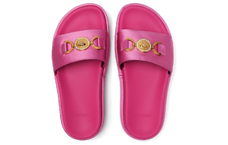 Shop (W) Versace Medusa Biggie Satin Platform 'Pink' Sepatu Wanita 1007854-1A00619_1PK4V