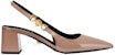 (W) Versace Medusa Coklat '95 Buckle Square Toe Tumit Blok' 1013740-D2VE_1PS0V