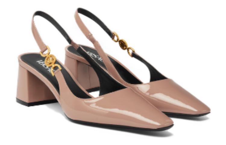 Lookbook (Women) Versace Medusa Brown '95 Buckle Square Toe Block Heel' 1013740-D2VE_1PS0V