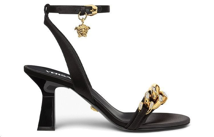 (W) Versace Medusa Buckle Chain Sandals 'Black' 圖 2